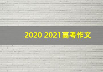 2020 2021高考作文